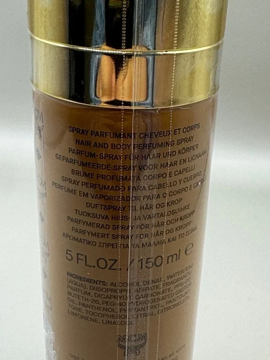 MCM All-Over Spray in Cognac and Gold - Picture 3 of 3